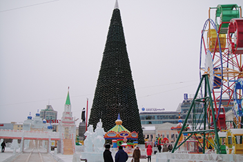 Christmas tree in Yekaterinburg, Russia